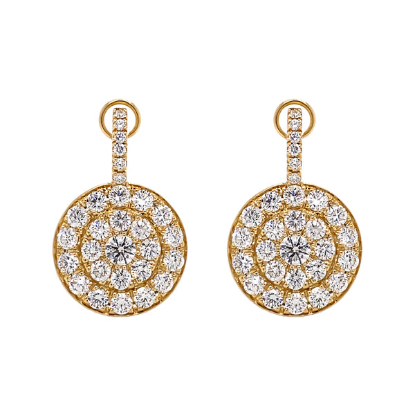 Pave Diamond Disc Earring