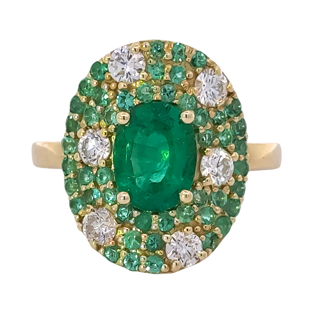 Emerald and Diamond Ring