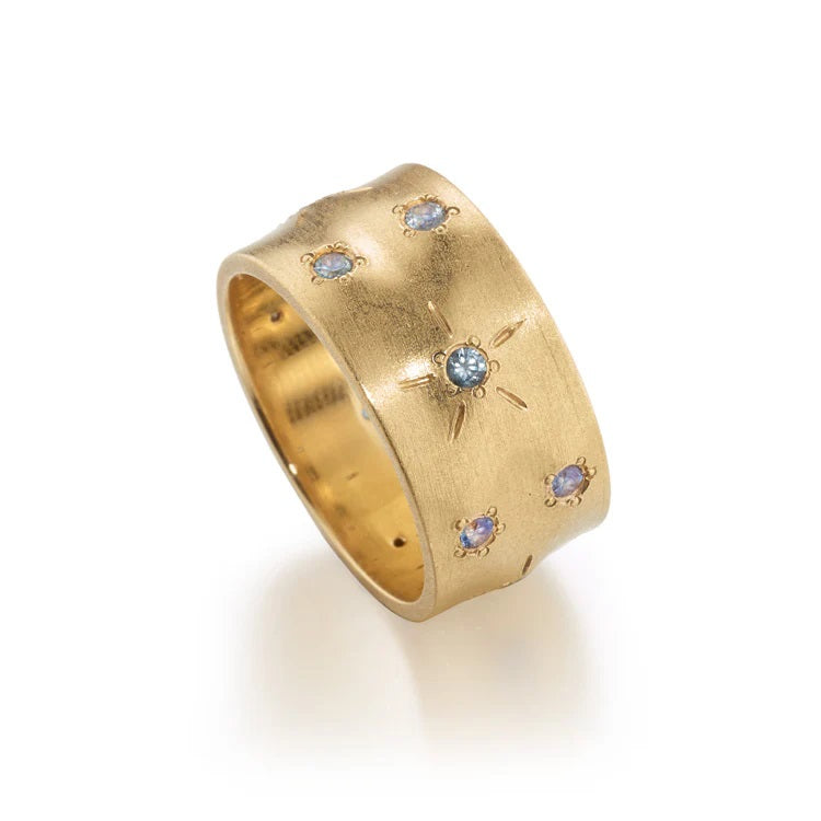 Scattered Montana Sapphire Cigar Band