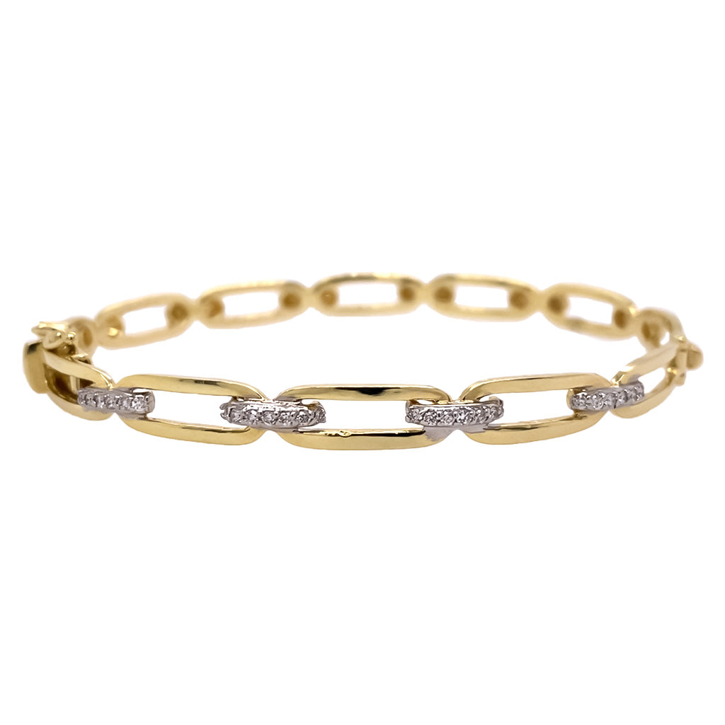 Open Link Bangle Bracelet