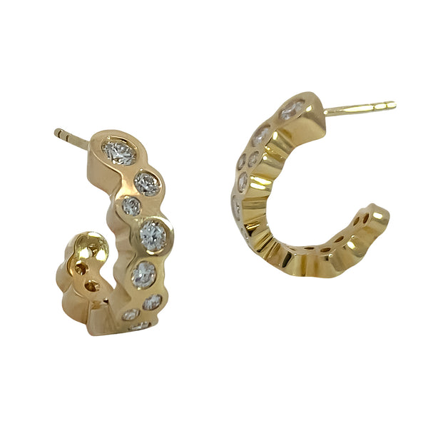 Gold J-Hoop Earrings