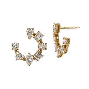Mixed Shape Diamond Earrings