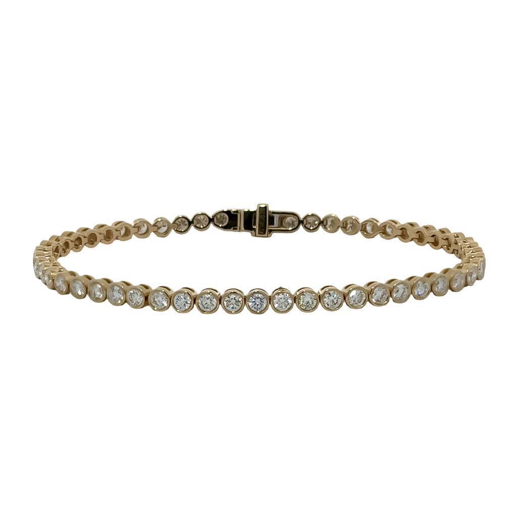 Lab Bezel Tennis Bracelet