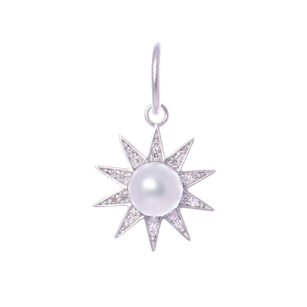 Sterling Silver and Diamond Star Charm