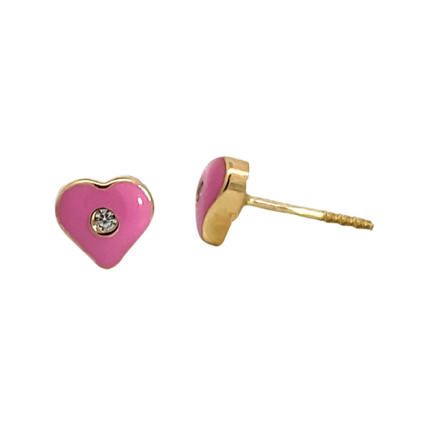 Enamel Heart Earrings