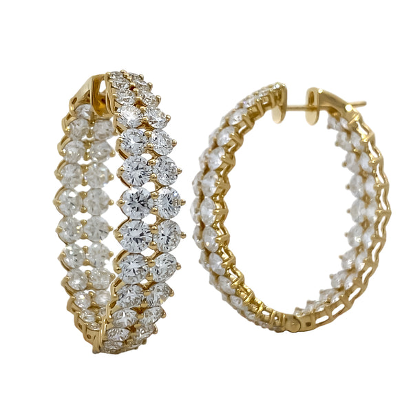 Two Row Inside Out Diamond Hoop