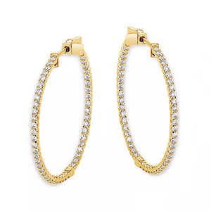 Inside Out Pave Hoops