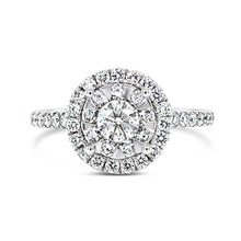 Double Halo Round Diamond Ring