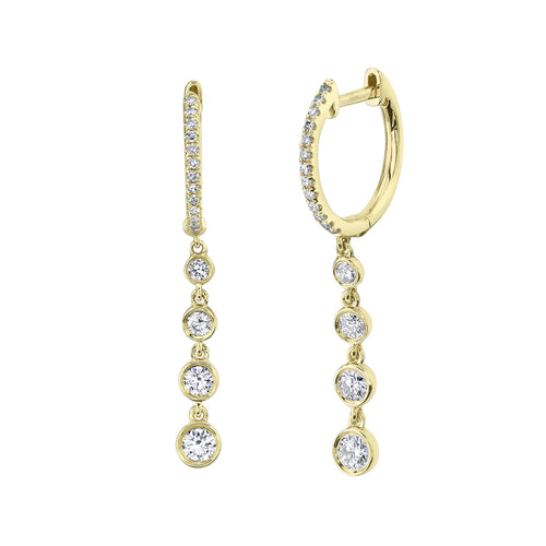 Diamond Drop Huggie Earring
