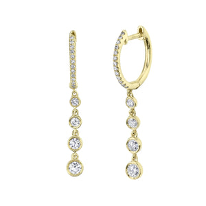 Diamond Drop Huggie Earring