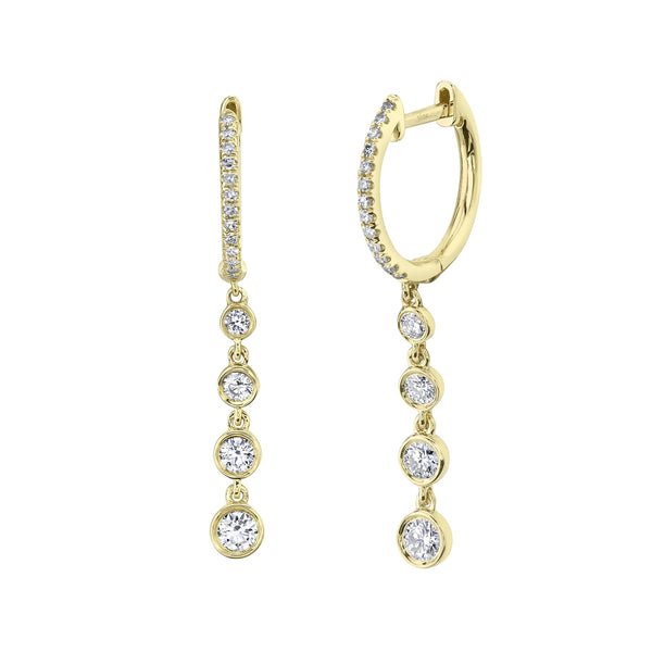 Diamond Drop Huggie Earring