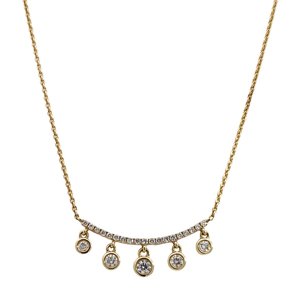 Diamond Bezel Drop Necklace