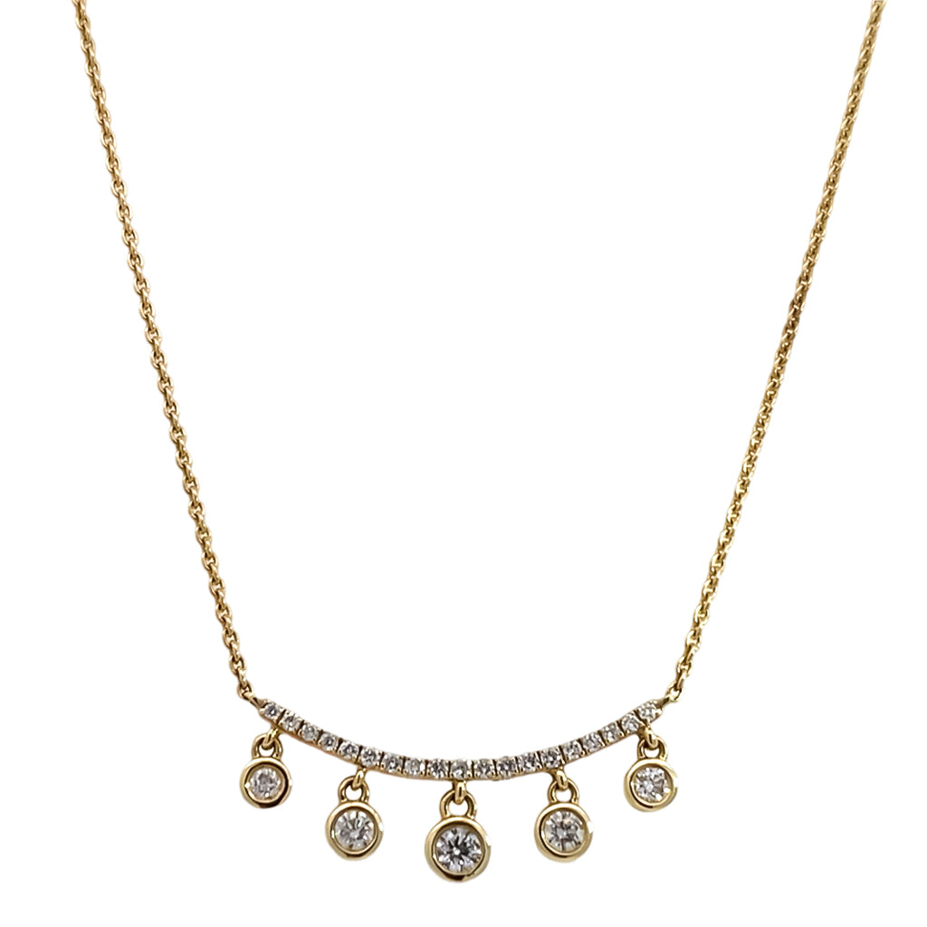 Diamond Bezel Drop Necklace