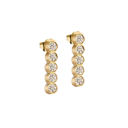 Bezel Diamond Earrings