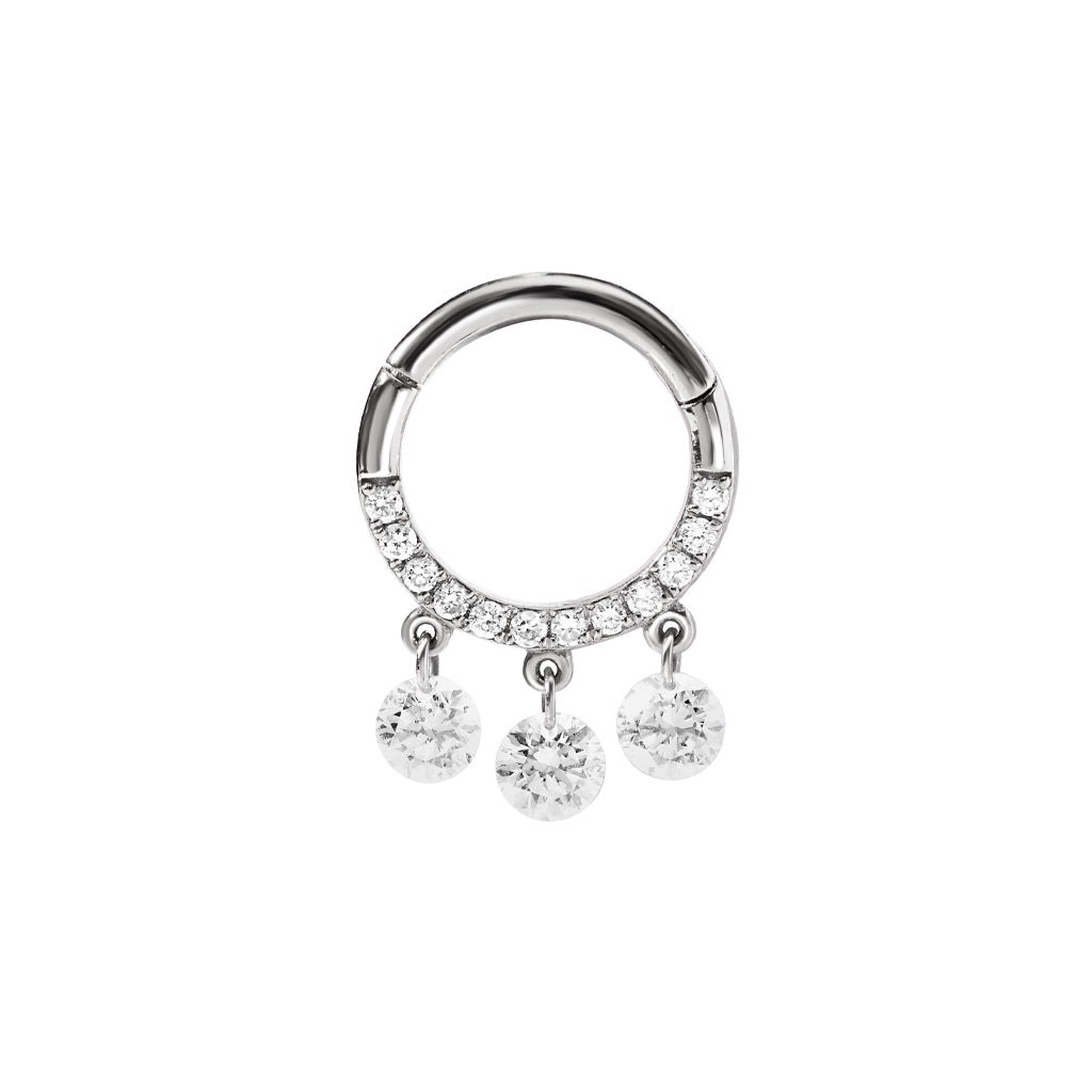 Diamond Dangle Huggie Earring