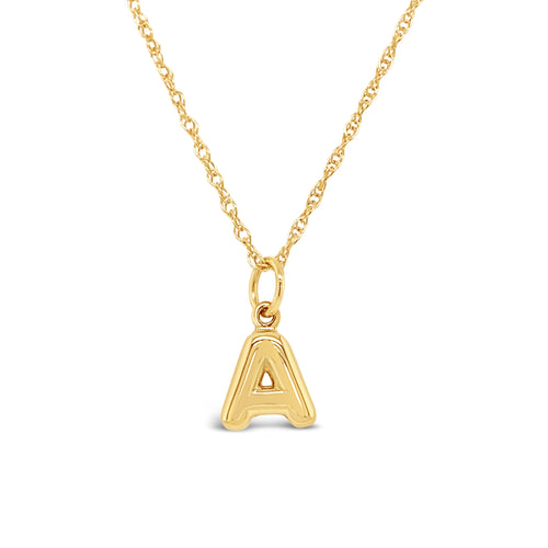 Gold Initial 'A' Necklace