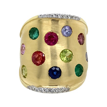 Multi Color Sapphire Wide Band