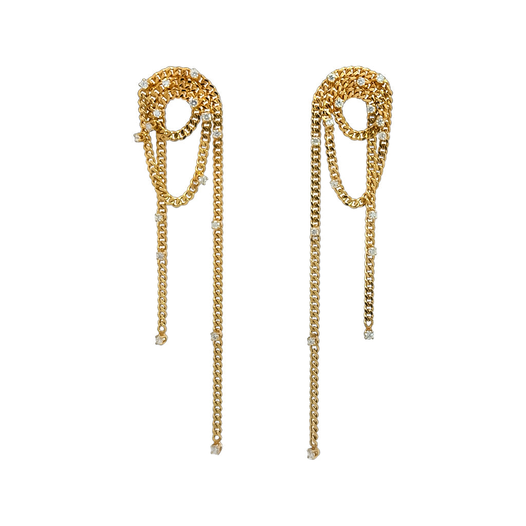 Diamond Chain Earrings