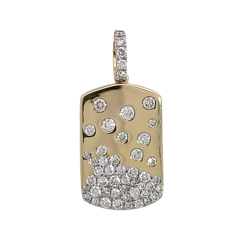 Diamond Dog Tag Pendant