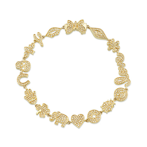 14K Yellow Gold & Diamond Anniversary Bracelet