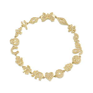 14K Yellow Gold & Diamond Anniversary Bracelet