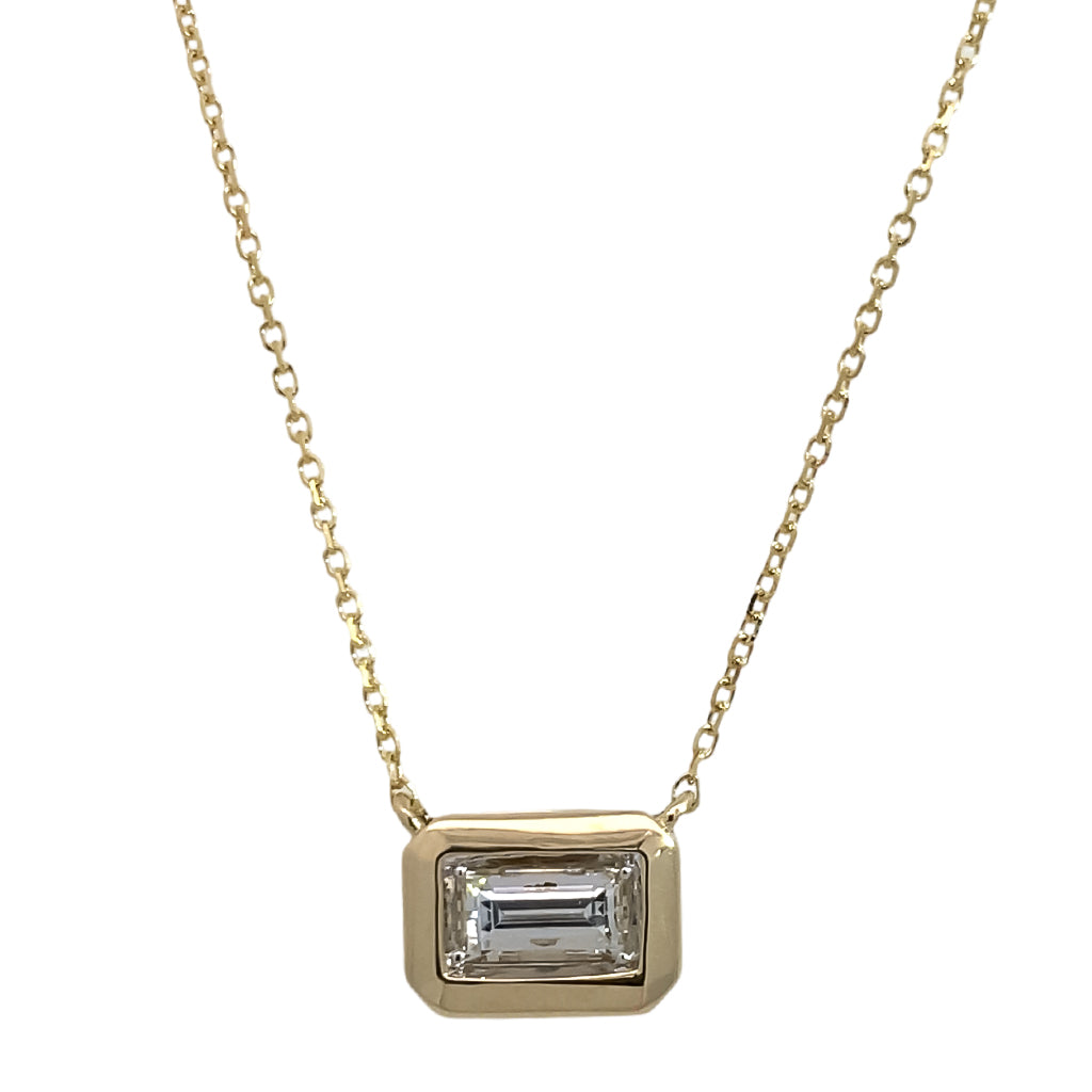 Bezel set Diamond Necklace