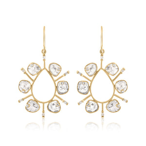 Diamond Slice Drop  Earring
