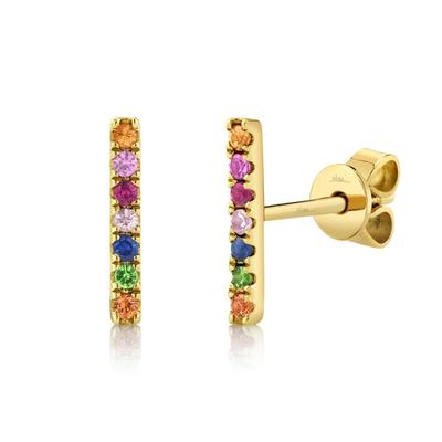 Rainbow Sapphire Earrings