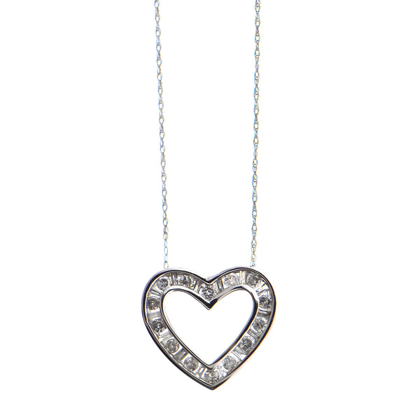 Open Heart Diamond Necklace