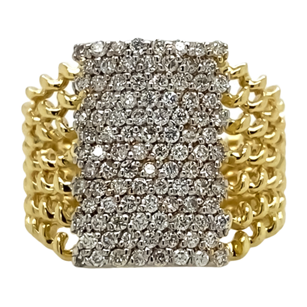 Twisted Pave Signet Ring