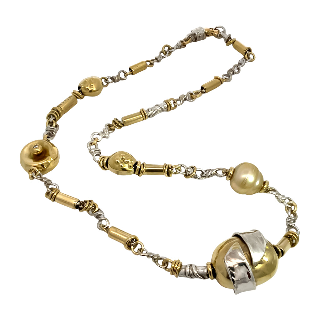 Yellow and White Gold Necklace