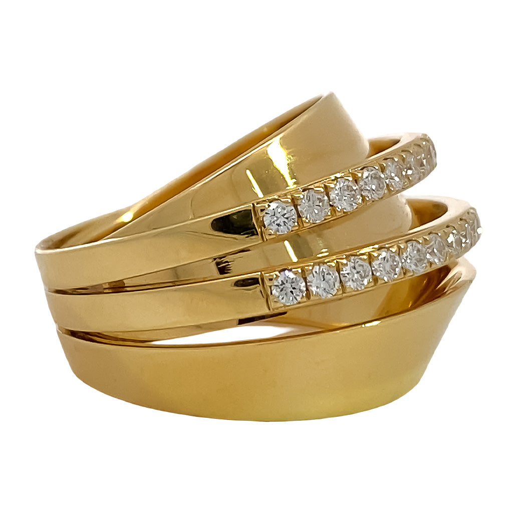 Raised Diamond Band Ring