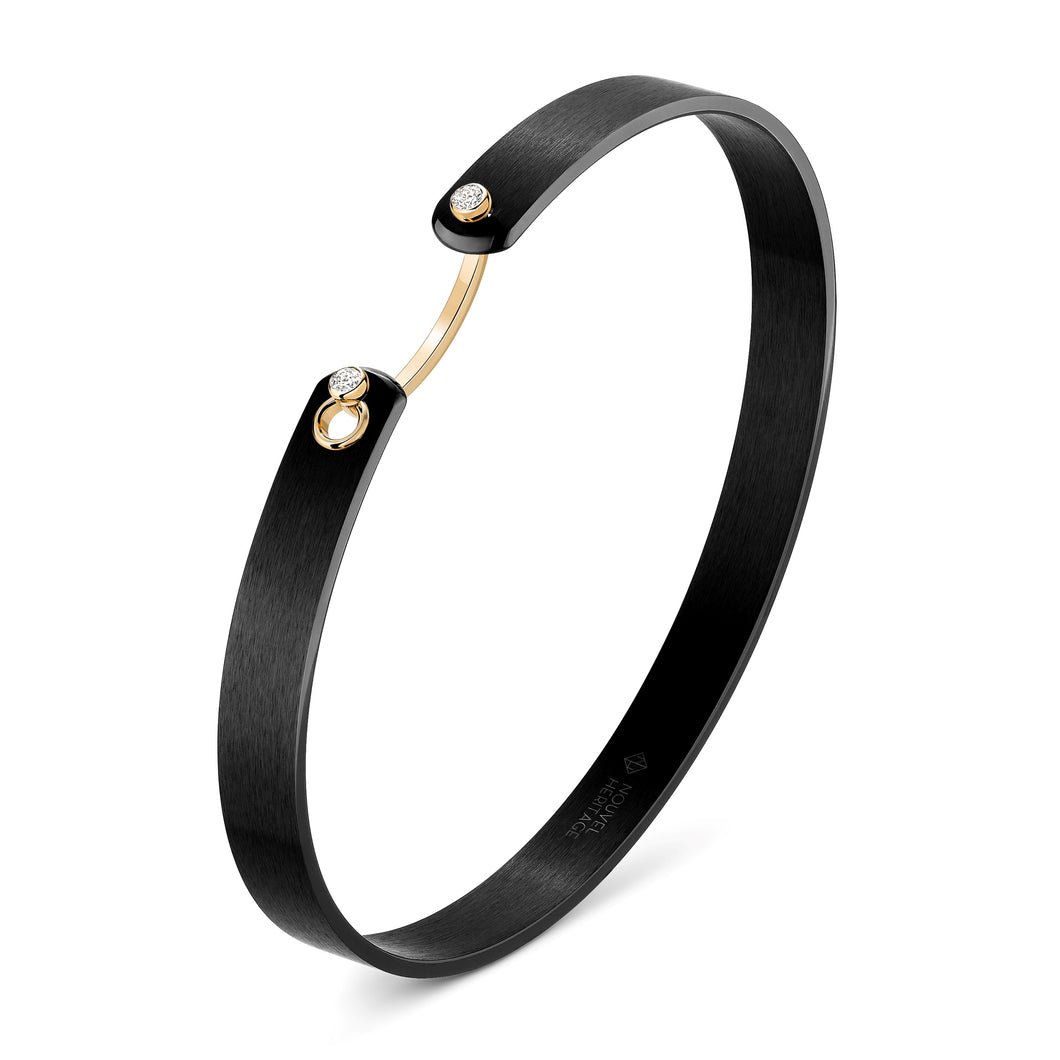 'Midnight In Manhattan' Black Titanium and Diamond Bracelet
