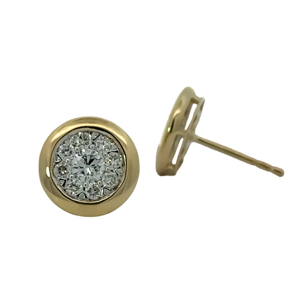 Diamond Cluster Stud Earrings