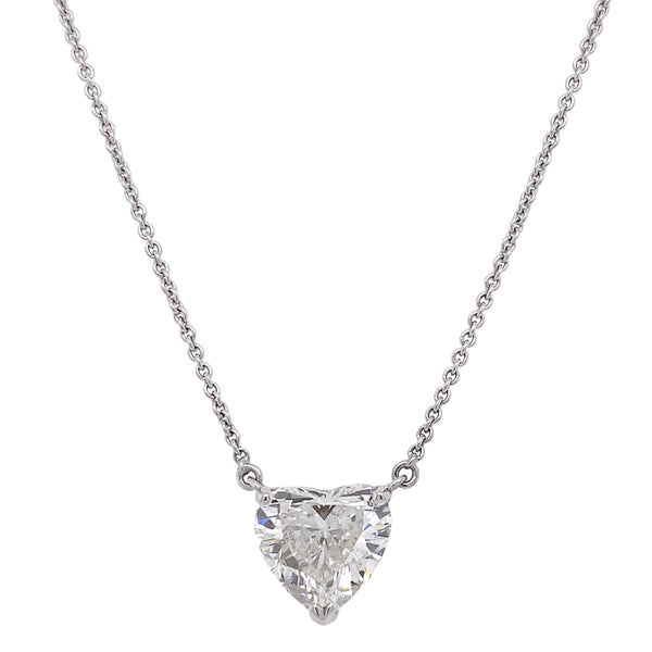 Solitaire Diamond Heart Pendant