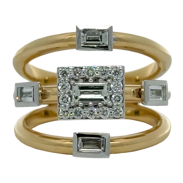 Three Row Diamond Ring