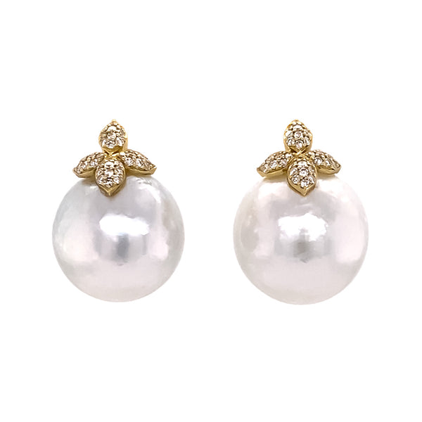 Pearl and Diamond Earrings