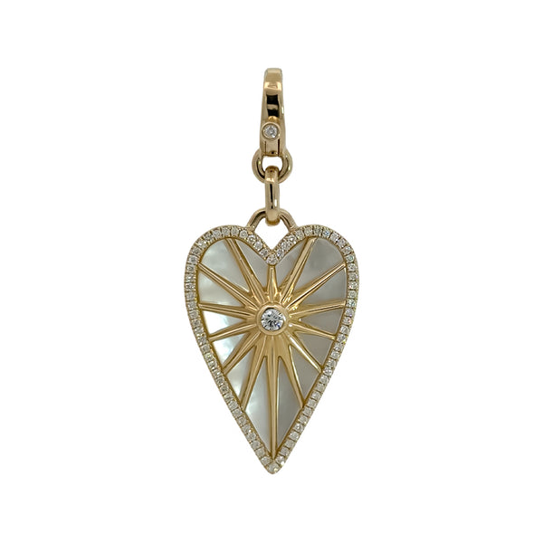 Mother of Pearl Heart Charm