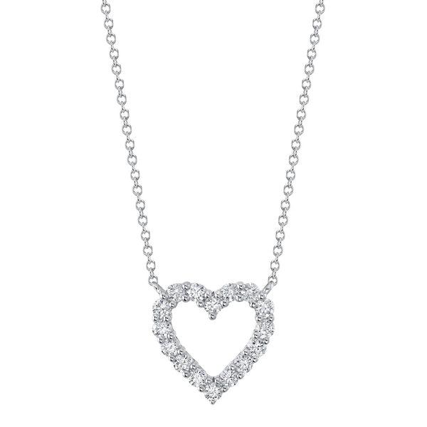 Open Diamond Heart Necklace