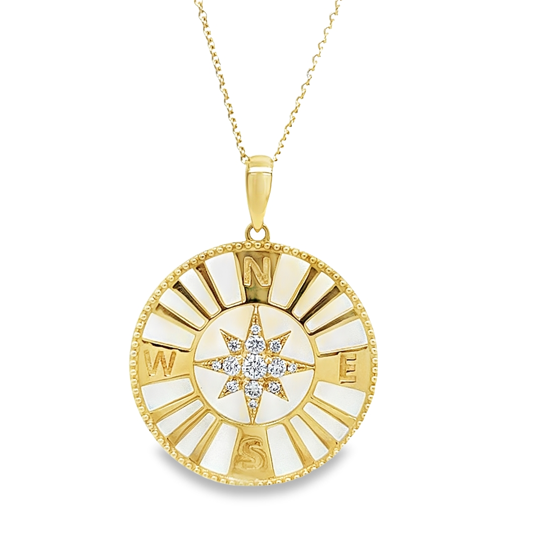 Diamond Compass Necklace