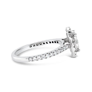 Double Halo Round Diamond Ring