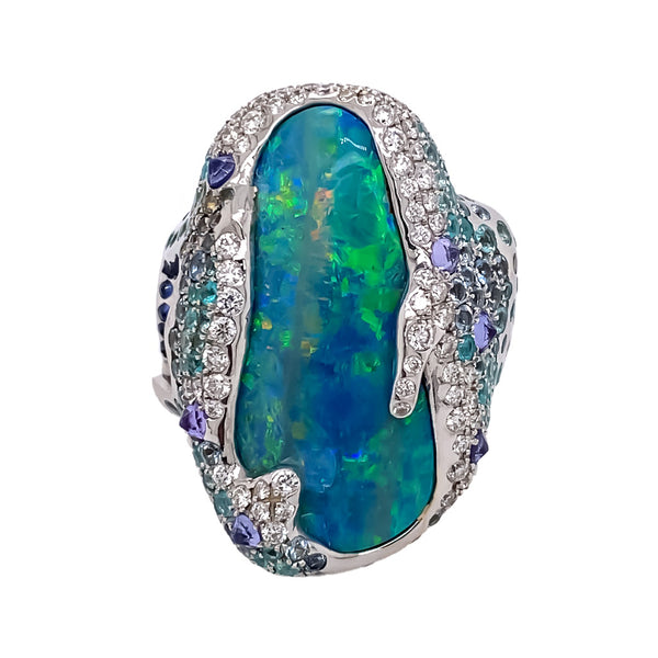 Opal Fish Ring