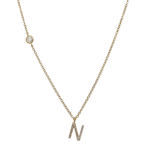 Accented Initial Necklace