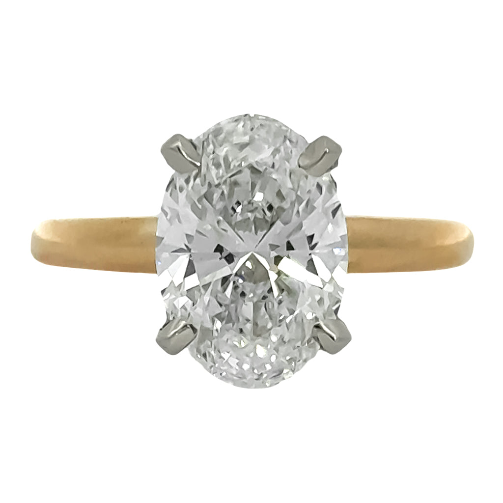 Solitaire Oval Lab Grown Diamond Ring