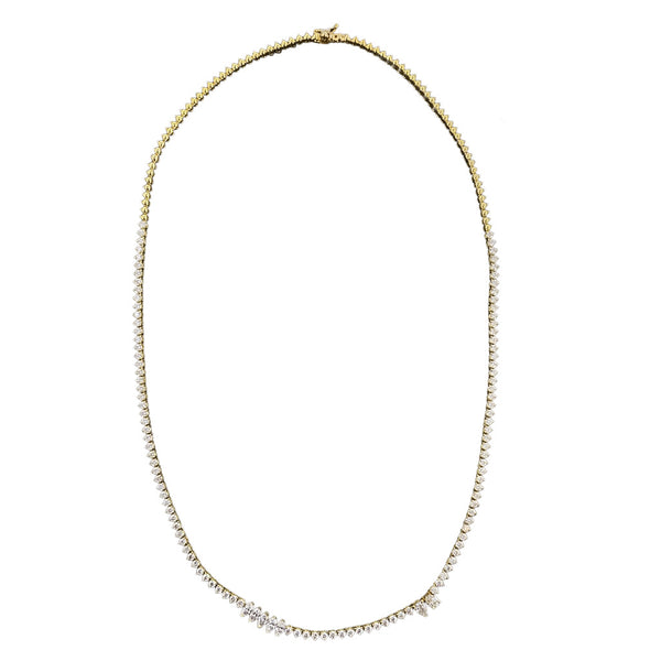 Diamond Line Asymmetrical Necklace