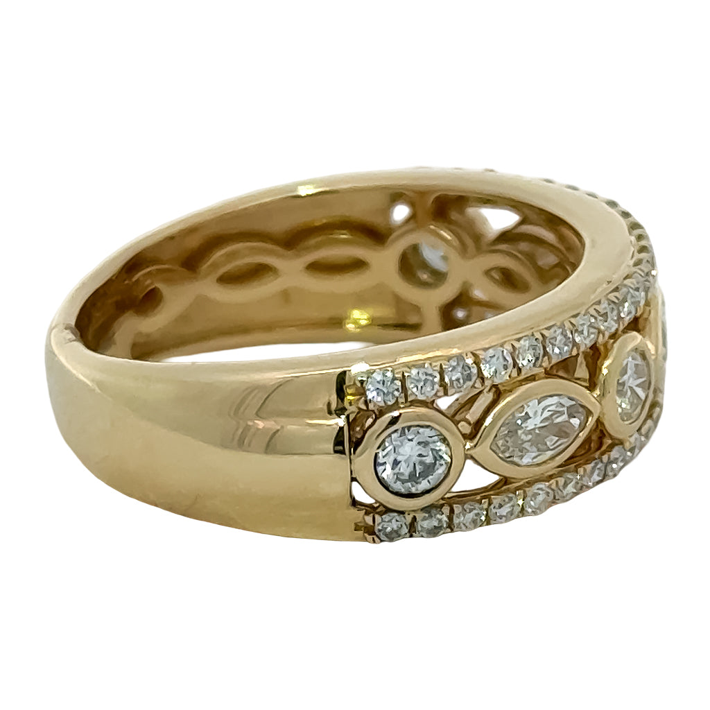 Multi Shape Diamond Band