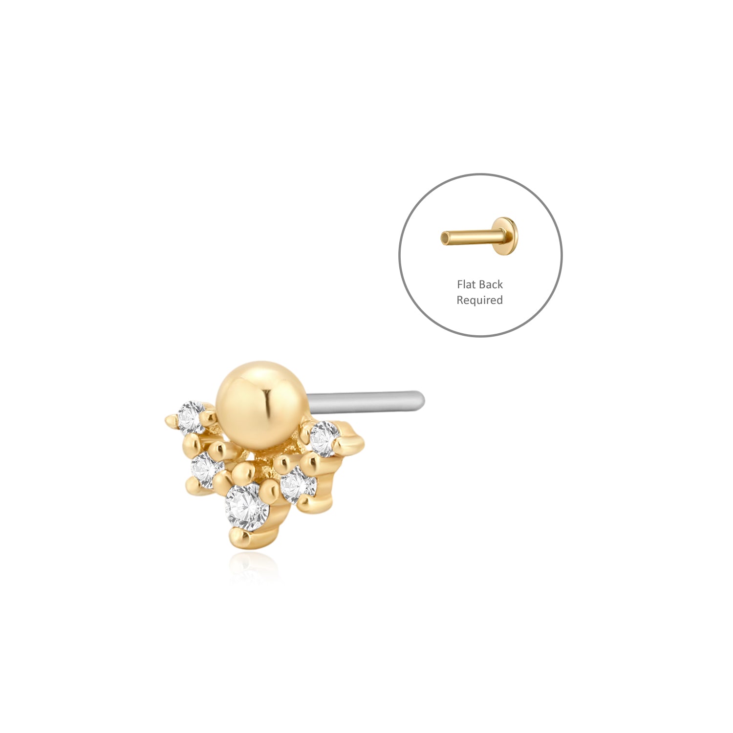 'Dallas' Cluster Single Piercing Stud