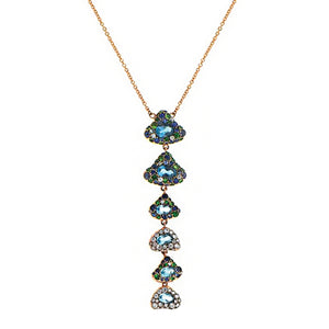 Topaz, Sapphire and Tsavorite Necklace