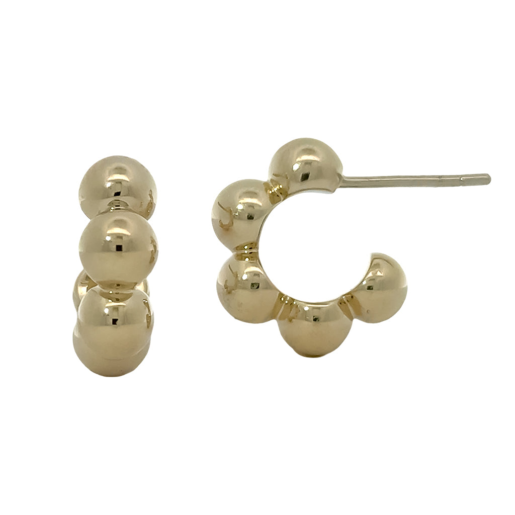 Beaded Huggie Earrings