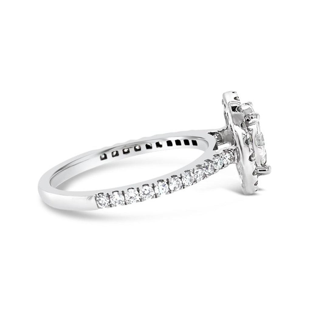 Double Halo Round Diamond Ring